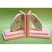 One World Surfboard Non-skid Bookends Wood in Pink | 7 H x 5 W x 6.75 D in | Wayfair BG00033638