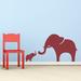 Wallums Wall Decor Mama & Baby Elephant Wall Decal Vinyl in Red/Pink | 23 H x 43 W in | Wayfair animals-elephants_43x23_DR
