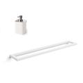 WS Bath Collections Gerla 2 Piece Bathroom Hardware Set Metal in White | Wayfair Gerla 51709.09+5152