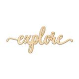 Brayden Studio® Explore Script Wood Sign Home Gallery Wall Décor in Brown/White | 5 H x 12 W in | Wayfair 309D4720099544FB99548C045D806244