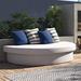 La-Fete 78" Wide Round Patio Daybed | 16 H x 78 W x 39 D in | Wayfair MOON PAD-Taupe Weave