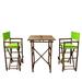 ZEW Inc 3 Piece Outdoor Dining Set Wood in Brown | 41.3 H x 35.4 W x 35.4 D in | Wayfair SET-007-6-05S