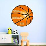 Zoomie Kids Humphery Customized Name Basketball Personalized Wall Decal Vinyl | 12 H x 12 W x 0.01 D in | Wayfair 880423A02B054DF29DFF33582C41D4A6