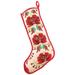 Peking Handicraft Yuletide Stocking Velvet/Cotton in Red/Pink | 22 H x 11 W in | Wayfair 31AM82EMC