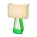 Pablo Designs Tube Top Table Lamp Plastic/Fabric in Green | 14 H x 9.5 W x 4.5 D in | Wayfair TT 14 GRN
