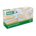 BRIO World 33401 Kleines Schienensortiment - 11 Schienen aus Buchenholz für die Holzeisenbahn - Empfohlen für Kinder ab 3 Jahren