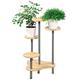 Kesper Flower Stand in Oak Decor, Wood, Brown/Grey, 64.5 x 72.5 x 46 cm