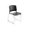 Boss Office Products B1400-BK-2 Black Stack Chair With Chrome Frame 2 Pcs Pack