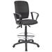 Boss Office Products B1637-BK Multi-Function Fabric Drafting Stool w/ Loop Arms