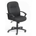 Boss Office Products B8306-BK Mid Back Fabric Managers Chair In Black