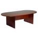 Boss Office Products N136-M 95W X 47D Race Track Conference Table in Mahogany