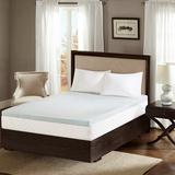 "Flexapedic by Sleep Philosophy 2"" Gel Memory Foam Full Mattress Topper w/ Cooling Cover in White - Olliix BASI16-0471"