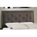 Hillsdale Furniture Becker King Upholstered Headboard with Frame, Black/ Brown - 1296HKRB