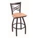 "Holland 82036BWNatOak 820 Catalina 36"" Bar Stool /w Black Wrinkle Finish, Natural Oak Seat"