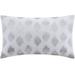 "INK+IVY Nadia Dot 12x18"" Metallic Silver Embroidery Oblong Pillow in Silver - Olliix II30-211"