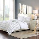 Intelligent Design Waterfall Full/Queen Comforter Set in White - Olliix ID10-020