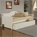 Hillsdale Furniture Staci Wood Twin Daybed with Trundle, White - 1525DBT