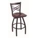 "Holland 82030BWDCMpl 820 Catalina 30"" Bar Stool /w Black Wrinkle Finish, Dark Cherry Maple Seat"