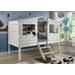 Twin Tree House Low Loft Bed in Rustic Sand - Donco 1380TLRS