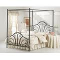 Hillsdale Furniture Dover Full Metal Canopy Bed, Textured Black - 348BFPR