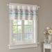 "Madison Park Dawn 50x18"" Printed & Pieced Rod Pocket Valance in Blue - Olliix MP41-4293"