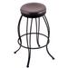 "Holland 300030BWDCMpl 3000 Georgian 30"" Bar Stool /w Black Wrinkle Finish, Dark Cherry Maple Seat"