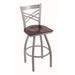 "Holland 82030ANDCMpl 820 Catalina 30"" Bar Stool /w Anodized Nickel Finish, Dark Cherry Maple Seat"