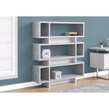 "Bookshelf / Bookcase / Etagere / 4 Tier / 55""H / Office / Bedroom / Laminate / Grey / White / Contemporary / Modern - Monarch Specialties I 7532"