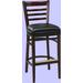 Regal Seating 415UPH Beechwood Ladder-Back Stool with Upholstered Seat and Wood Back