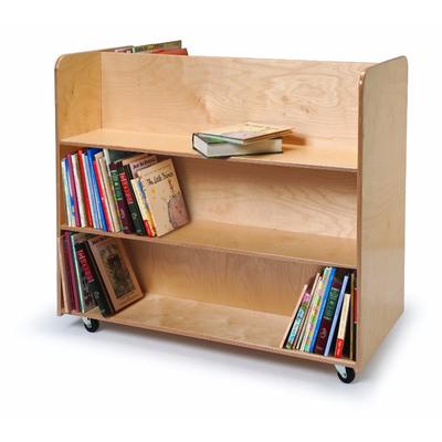Two Sided Mobile Library Cart - Whitney Brothers WB1037
