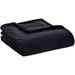 "Intelligent Design Microlight Plush 60x70"" Oversized Throw in Black - Olliix ID50-1092"