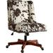 Draper Office Chair Udder Madness Milk - Walnut Wood Base - Linon 178404UDM01U