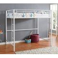 White Metal Full Loft Bed - Walker Edison BDOLWH