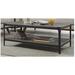 Angle Iron Rustic Wood Coffee Table in Grey Wash - Walker Edison C46AICTGW