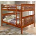 Full Over Full Mission Bunkbed in Light Espresso - Donco 123-3-FFE