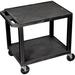 Tuffy Black 2 Shelf AV Cart w/ Electric - Luxor WT26E