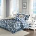 Madison Park Queen 7 Piece Cotton Sateen Comforter Set in Blue - Olliix MP10-5281