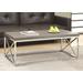 "Coffee Table / Accent / Cocktail / Rectangular / Living Room / 44""L / Metal / Laminate / Brown / Chrome / Contemporary / Modern - Monarch Specialties I 3258"