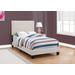 Bed / Twin Size / Platform / Teen / Frame / Upholstered / Linen Look / Wood Legs / Beige / Black / Transitional - Monarch Specialties I 5921T