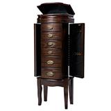 Italian Influenced Transitional Espresso Jewelry Armoire - Powell 358-315