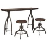 Signature Design Odium Counter 3-Pc Table Set - Ashley Furniture D284-113