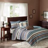 Madison Park Malone Full/Queen 6 Piece Quilted Coverlet Set in Blue - Olliix MP13-3031