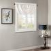 "Madison Park Elena 38x46"" Faux Silk Waterfall Embellished Valance in White - Olliix MP41-4949"