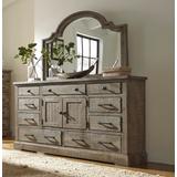 Meadow Door Dresser & Mirror in Weathered Gray - Progressive Furniture P632-24-50