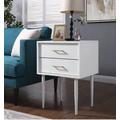 Modern Side Table in White - Walker Edison AF20OLI2DSW