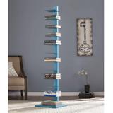 Spine Tower Shelf in Bright Cyan - SEI Furniture HZ9491