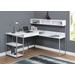 Computer Desk / Home Office / Corner / Storage Drawers / L Shape / Work / Laptop / Metal / Laminate / White / Grey / Contemporary / Modern - Monarch Specialties I 7162