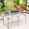 Tavolo Arrotolabile in Alluminio 70 x 140 x 70 Picnic Campeggio Giardino Casa
