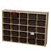 Wood Designs Contender 25 Compartment Cubby Wood in Brown/White | 33.88 H x 46.75 W x 12 D in | Wayfair C16002