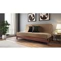 Wade Logan® Gaul Futon Frame Wood/Solid Wood in Brown | 33 H x 76.75 W x 35.5 D in | Wayfair C6156BF9F03D432596C063535567D0E1